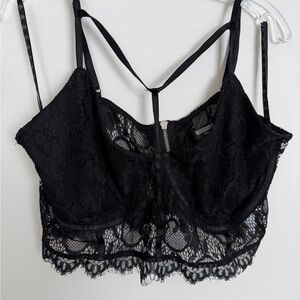 Missguided Black Lace Bralette